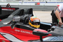 Karun in the JRM Racing Honda Performance Development ARX-03 at Sebring. Image copyright www.karunchandhok.com