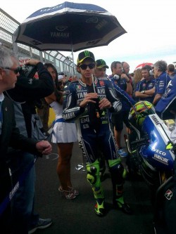 Valentino Rossi on the grid. Great race AND Scott Reading won Moto2 race!